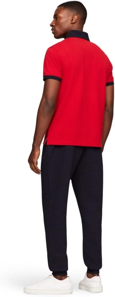 Tommy Hilfiger Men's Custom Fit Pique Polo Shirt - Flag Graphic Short Sleeve - Image 4