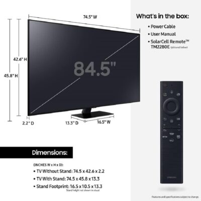 Samsung 85-Inch QLED Q80B 4K UHD Smart TV (2022) - Quantum HDR 8X & Alexa Built-In - Image 3