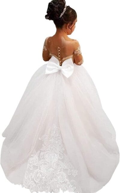 Lace Flower Girl Dress First Communion Dresses Wedding Pageant Ball Gown