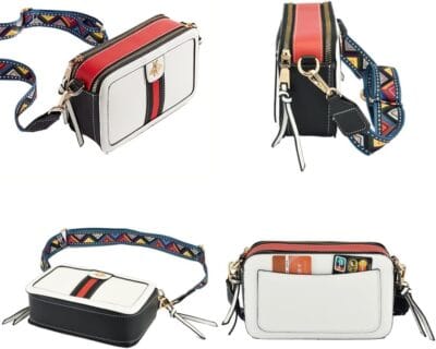 Bee Crossbody Bag for Women - Cute Designer Shoulder Handbag PU Leather Camera Clutch - Image 3