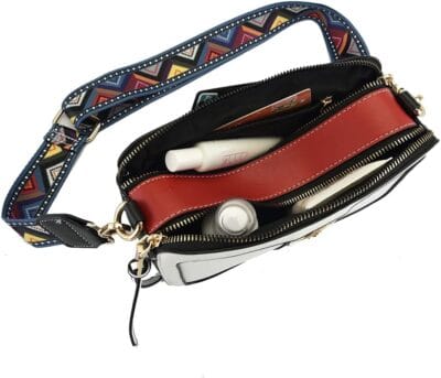 Bee Crossbody Bag for Women - Cute Designer Shoulder Handbag PU Leather Camera Clutch - Image 4