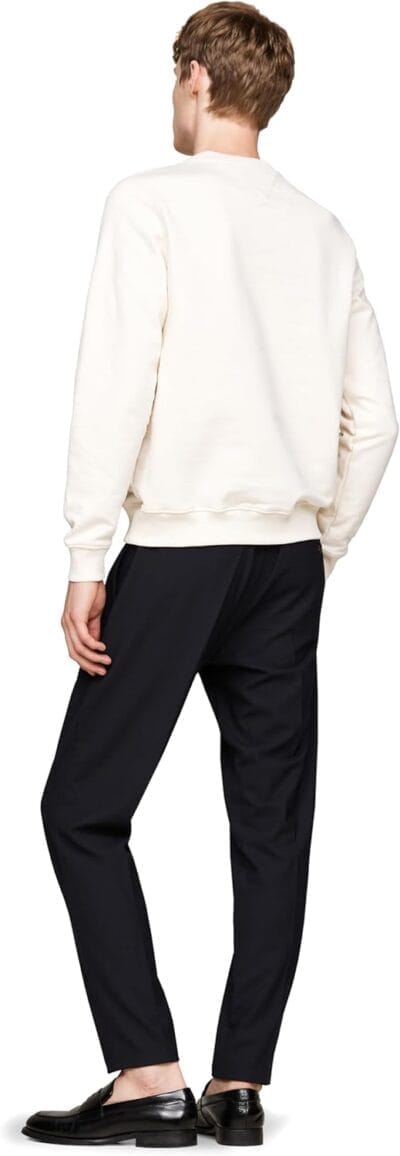 Tommy Hilfiger Men's Crewneck Sweatshirt - Medium Weight Embroidered Flag Logo - Image 4