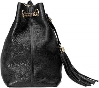Gucci Soho Disco Bag Black Leather Medium Chain Shoulder Bag Tote Gold Hardware New - Image 4