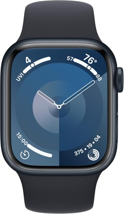 Renewed Apple Watch Series 9 (GPS, 41mm) Midnight Aluminum - Midnight Sport Band (S/M) - Excellent Condition - Image 2
