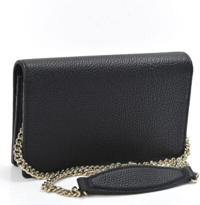 Gucci Soho Disco Bag Mini Black Leather Light Gold Zip Italy New Authentic - Image 2
