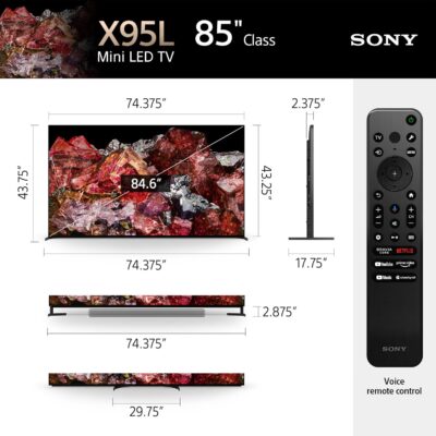 Sony 85" BRAVIA XR X95L Mini-LED 4K Google TV (2023) - Perfect for PS5 - Image 4