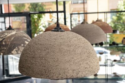 Wabi Sabi Stone Texture Pendant Light - Handmade Ceramic Chandelier for Kitchen Island - Image 2
