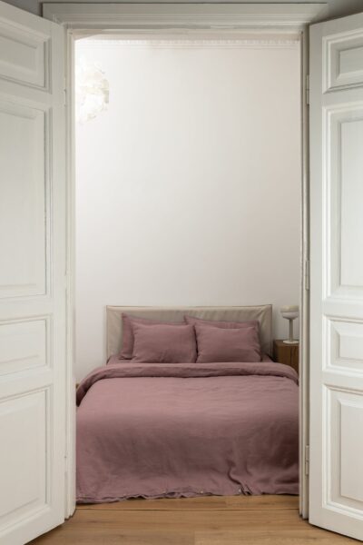 Woodrose Linen Bedding Set - 1 Duvet Cover & 2 Pillowcases - European Flax - Queen King Twin Double Single - Image 2