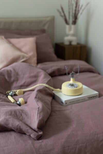 Woodrose Linen Bedding Set - 1 Duvet Cover & 2 Pillowcases - European Flax - Queen King Twin Double Single - Image 5