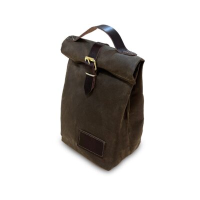 Bushcraft Lunch Bag - Oilskin Canvas Insulated Food Carrier - Waxed Canvas Lunchbox for Outdoor Adventures - Image 2