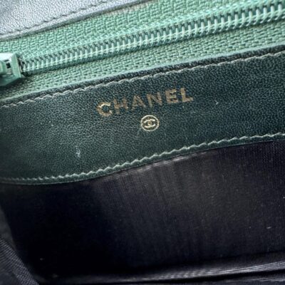 CHANEL Vintage Black Caviar Wallet 1996-97 CC Logo Coco Mark Italy Authentic - Image 5